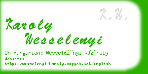 karoly wesselenyi business card